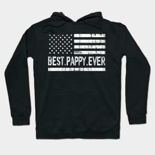 Father's Day Best Pappy Ever with US American Flag Hoodie